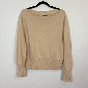 Mabli Knitwear Otganic Cotton and Cashmere Blend Knit Boat Neck Sweater S